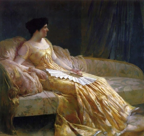 Taiteilijan vaimon muotokuva Evangeline Wilbour Blashfield 1889