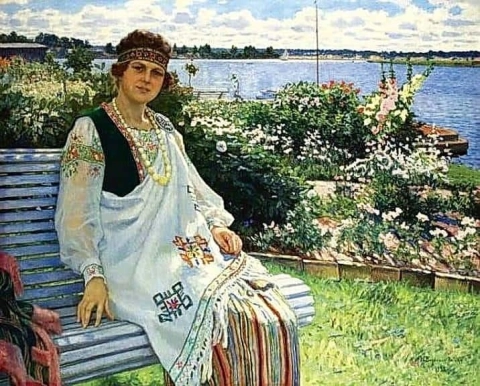 Retrato de primavera de la Sra. I.baumane