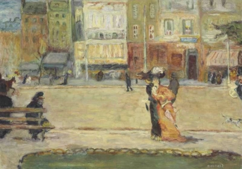 Boulevard De Clichy tai katukuva Pariisissa 1900