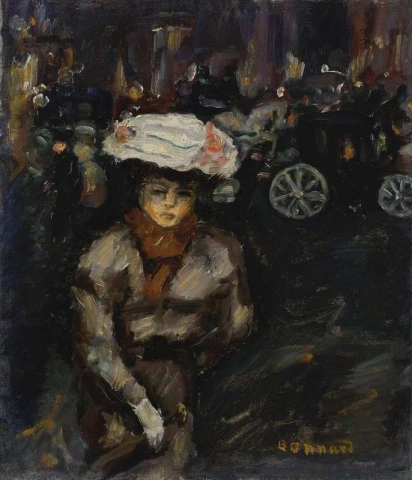 Chica joven en la calle 1898