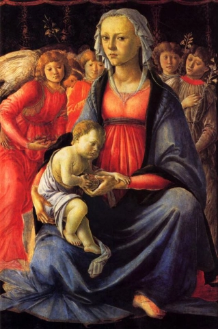 Jomfruen og barnet og fem engler
