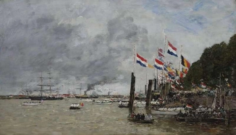 Antwerpen. De Engelse vloot komt de overblijfselen ophalen van de soldaten die begraven liggen in de Citadel 187