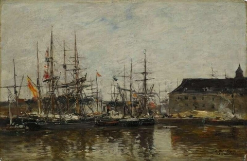 Antwerp. Three-mast Quai 1871