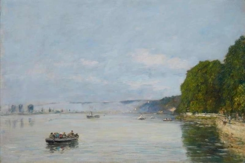 Caudebec-en-caux Boats on the Seine 1889