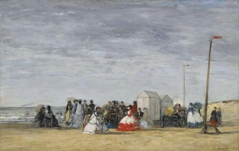 Crinolines On The Beach 1866