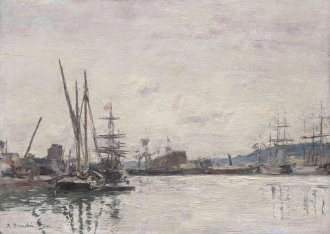 多维尔。海滩场景 1887