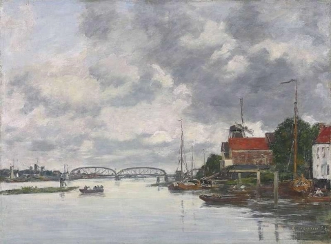 多德雷赫特。默兹河大桥 1884