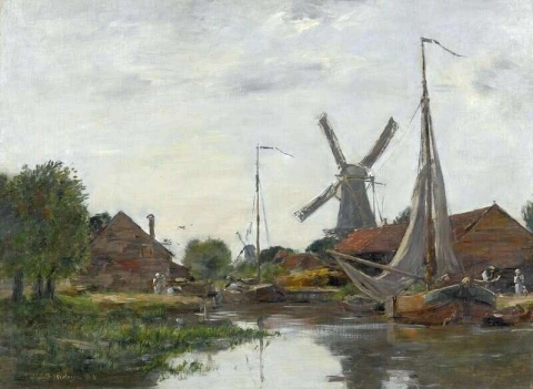 Dordrecht Moulin Sur La Meuse 1884
