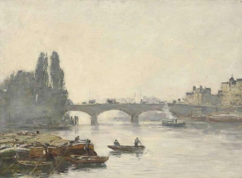 El puente Corneille Rouen Efecto niebla 1896