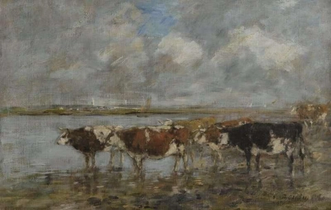 Paisagem na margem de La Touques, cerca de 1880-85