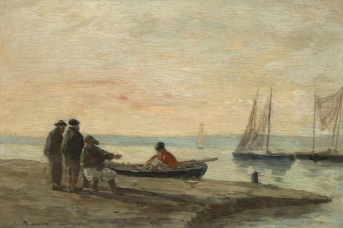 Hamn runt Honfleur ca 1854-57