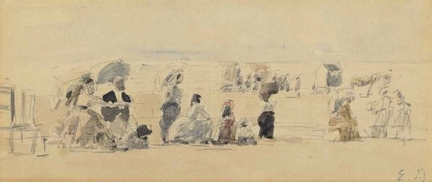 Strandscen ca 1870