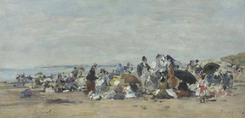 Strandszene Trouville 1874