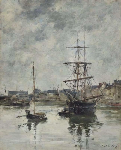 Trouville Le Port Maree Haute ca 1885-90