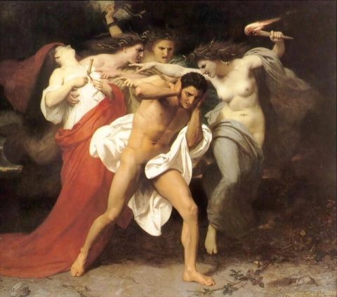 Orestes achtervolgd door de Furiën