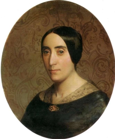 A Portrait Of Amelina Dufaud Bouguereau 1850