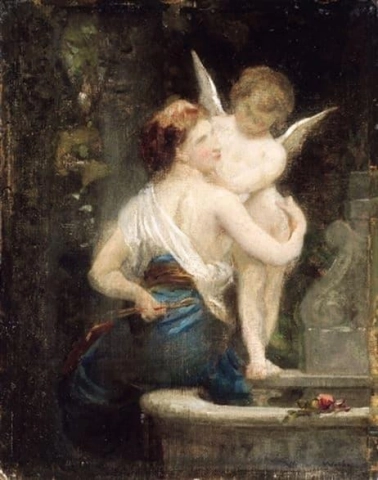 《L'Amour Redemnant Ses Armes》研究，约 1881 年