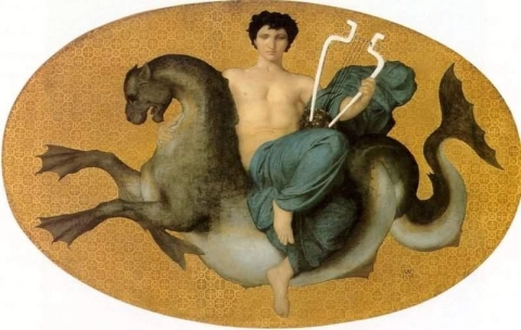 阿里昂骑着海马 1855