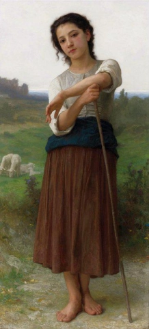 站立的年轻牧羊女 1887