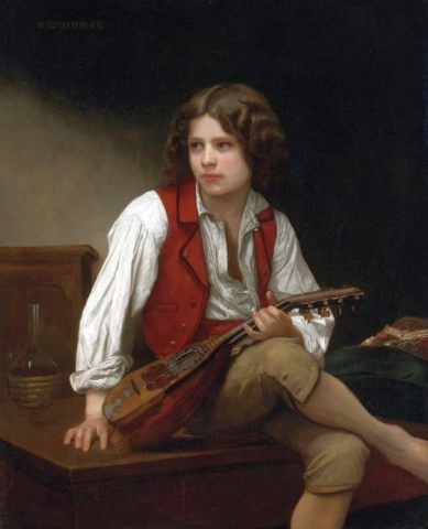 El italiano La mandolina 1870