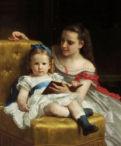Portret van Eva en Frances Johnston 1869