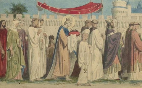 Saint Louis brengt de kroon in Parijs