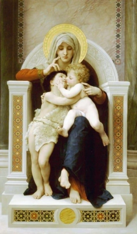 Die Jungfrau, das Jesuskind und der heilige Johannes der Täufer