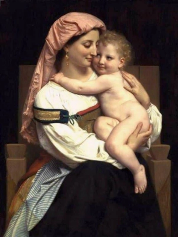Donna della Cervara e il suo bambino