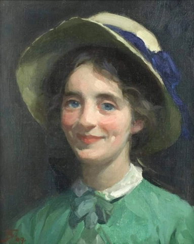 戴帽子的女孩肖像 1909
