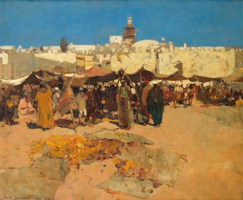 雅法市场场景 1890