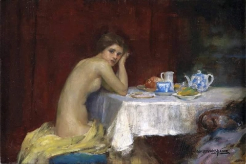 Nude At A Table