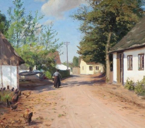 An Old Woman In A Country Village