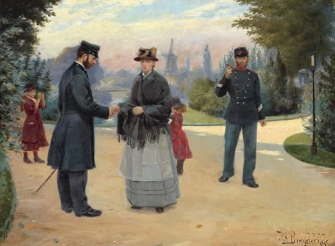 M De I Rstedparken. Tapaaminen Rstedsparkenissa Kööpenhaminassa 1884