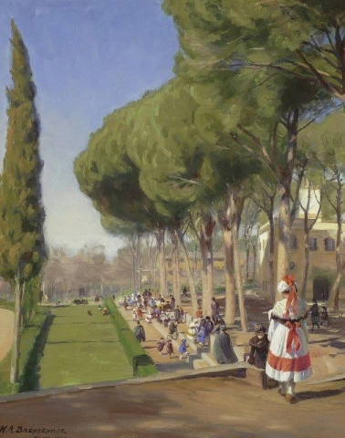 Summer Day Villa Borghese Rooma 1922