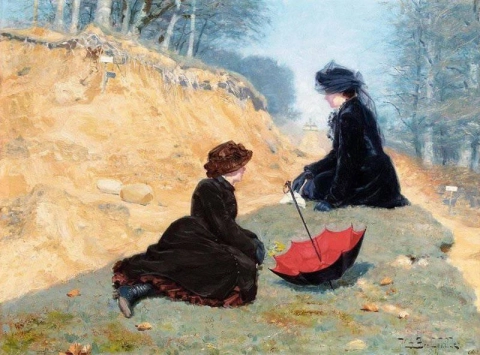 Two Girls On A Path