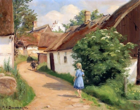 夏の村の風景