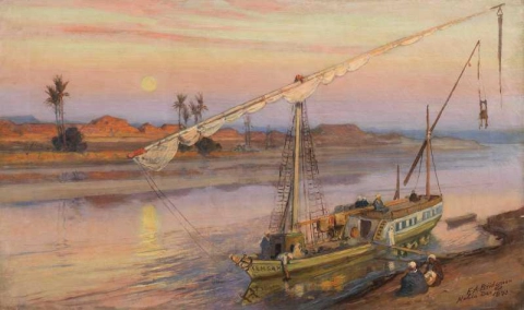 나일강에서 누비아 1873