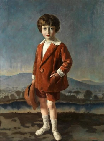 Porträtt av Brian Macartney-filgate som en pojke ca 1919