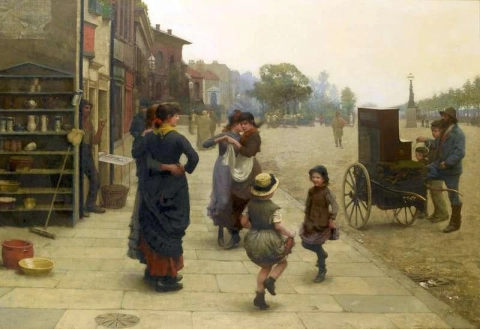 Ein spontaner Tanz – eine Szene am Chelsea Embankment 1883