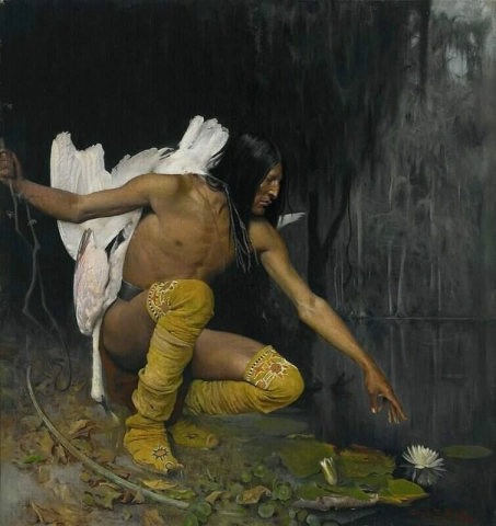 The Indian And The Lily 1887