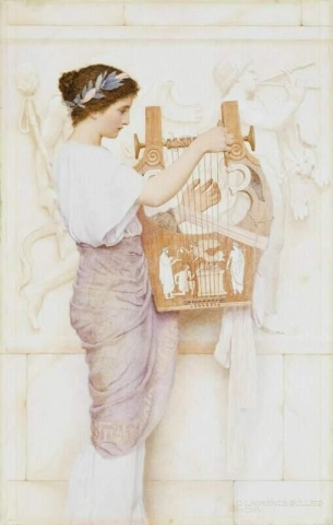 Chica con laúd 1905