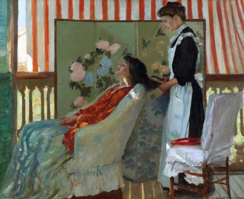 Сушка волос, 1908 год.