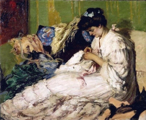 Lady Sewing Ca. 1906