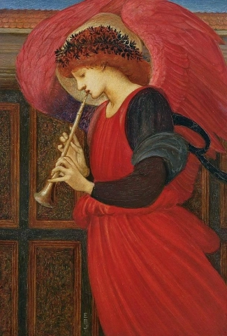 Anjo tocando um flageolet