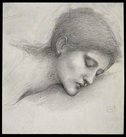 眠っている女性の頭