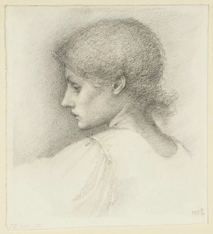 Estudo da cabeça de uma menina para o moinho, 1870