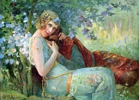 Viviane und Merlin ca. 1913