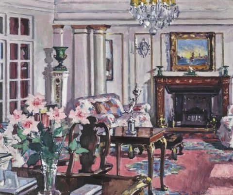 A sala de estar Croft House 1934