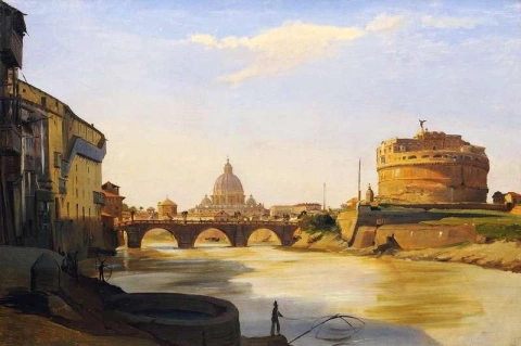 Вид на Кастель Сант Анджело в Риме
