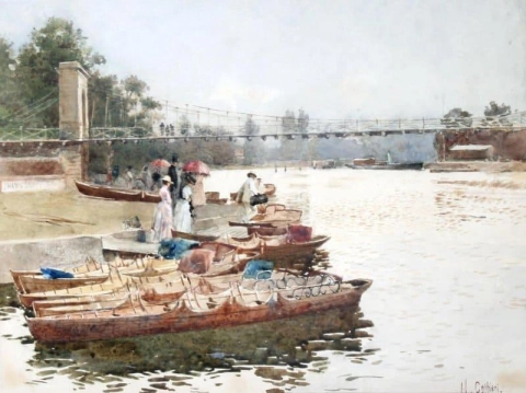قوارب التجديف على نهر التايمز في مارلو